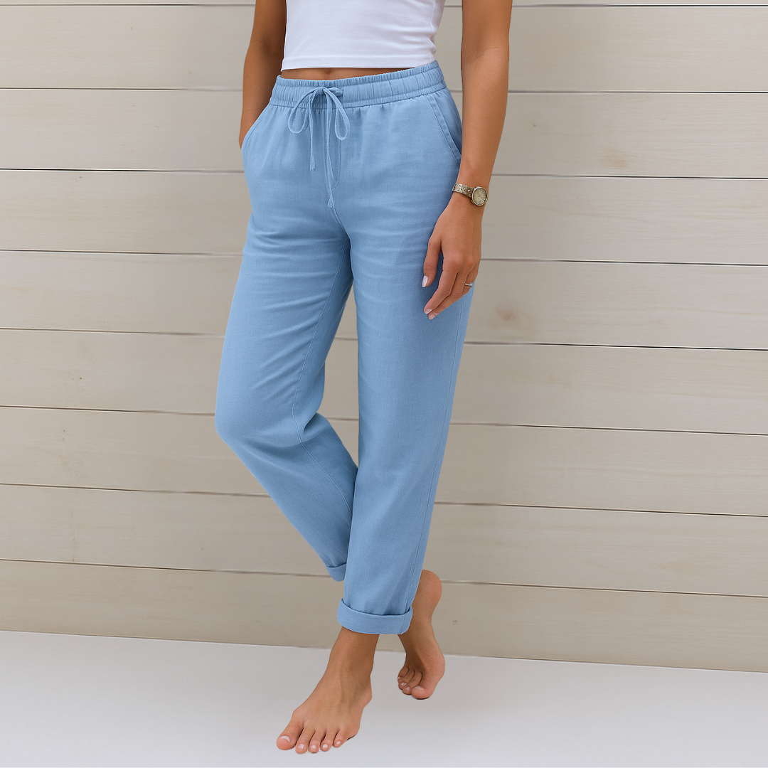 Maylora | Relax Linen Pants with Adjustable Waist