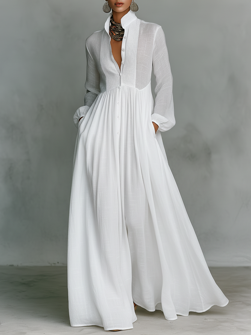 Long-sleeved Maxi Dress
