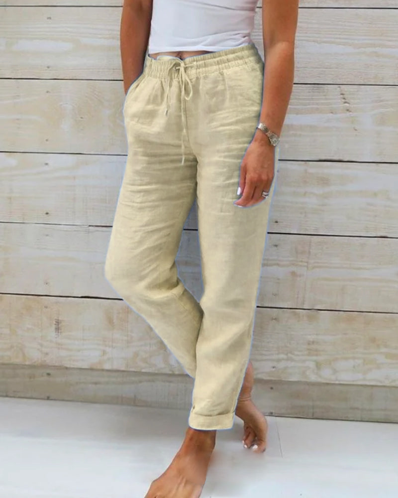 Allison - Luxury Linen and Cotton Tailored Pants