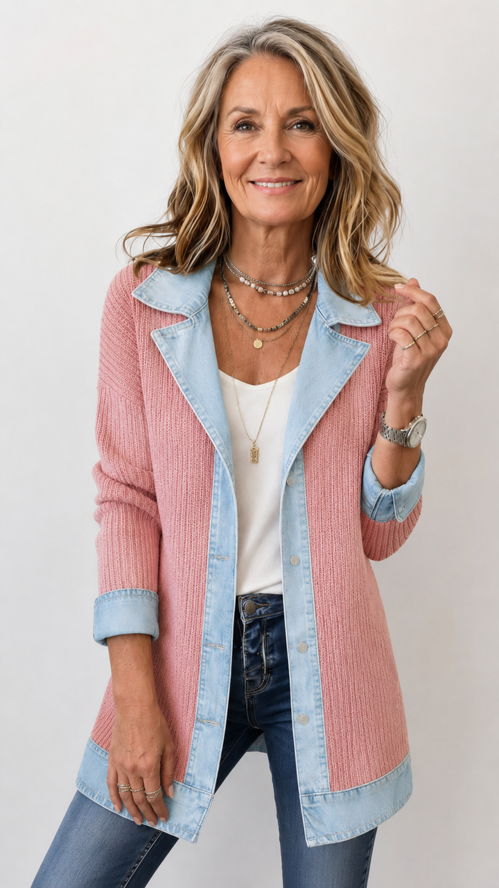 Margaret | Mixed Denim Jacket