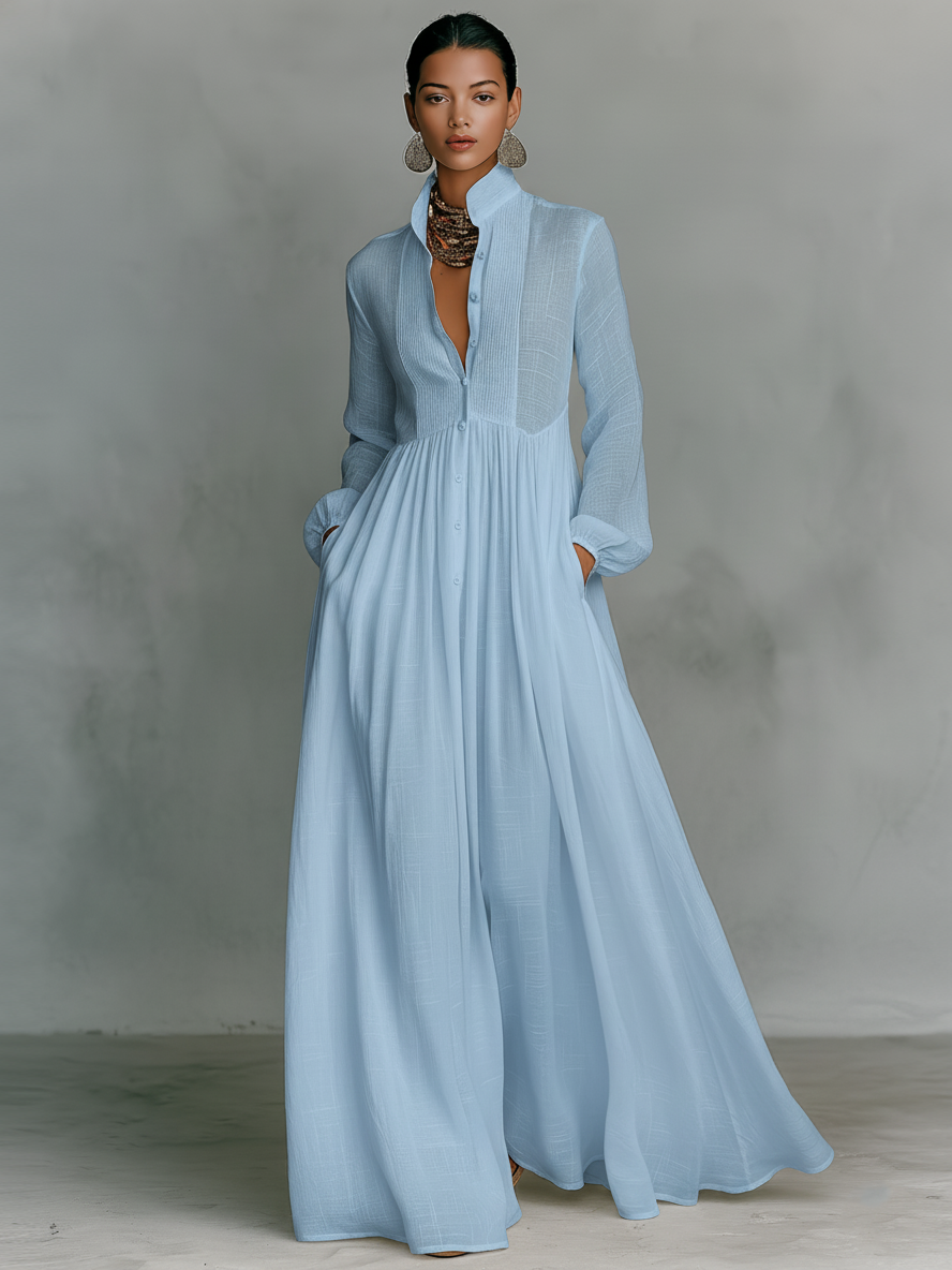 Long-sleeved Maxi Dress