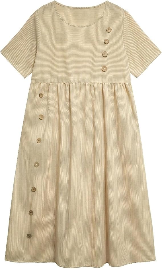 Brienne | Striped Midi Dress