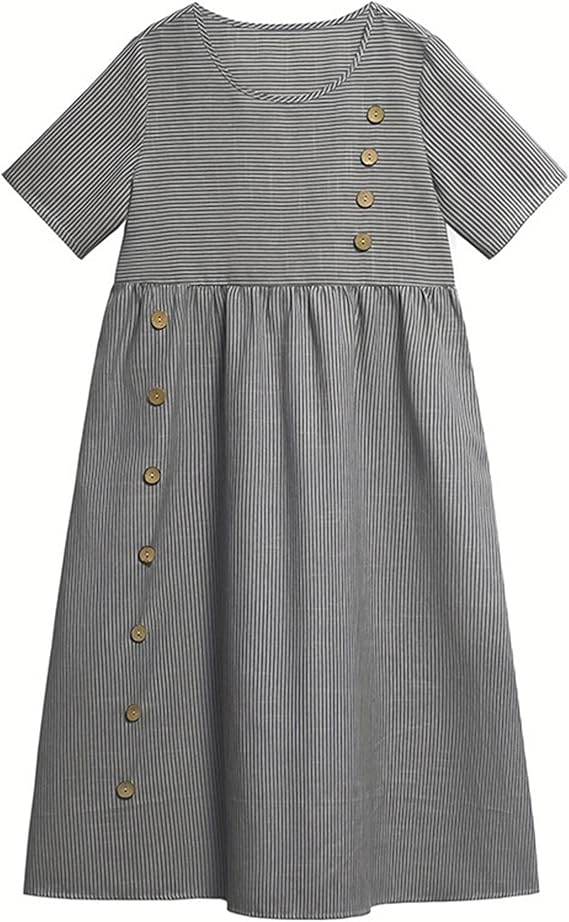 Brienne | Striped Midi Dress