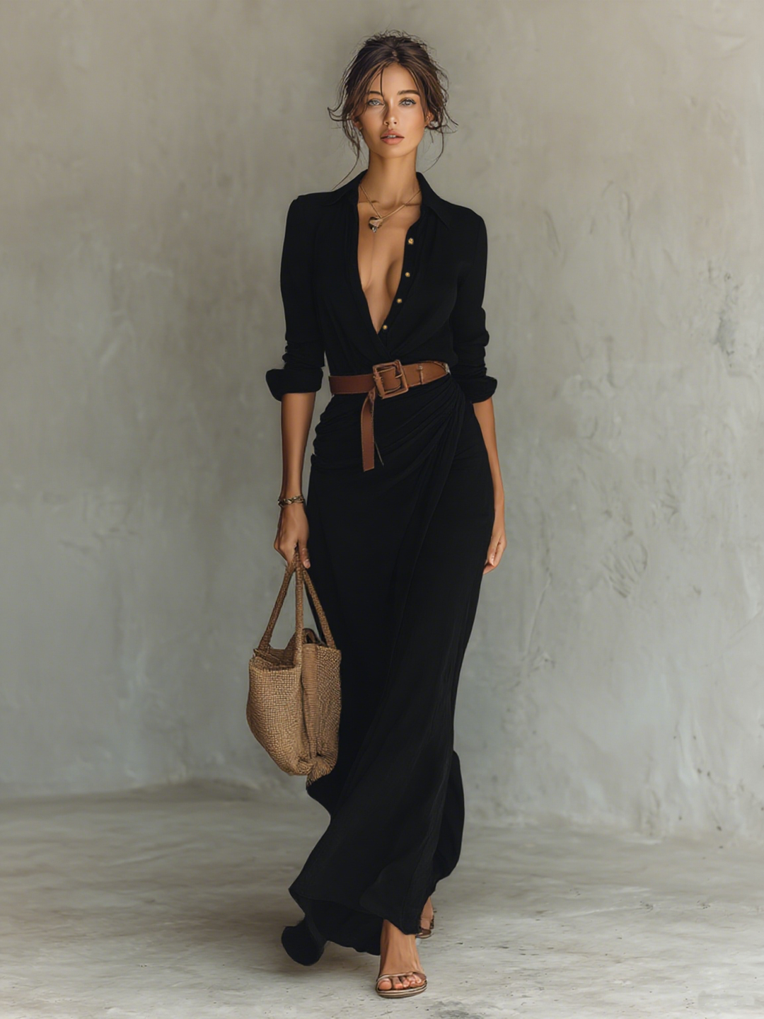 Belted Maxi Dress