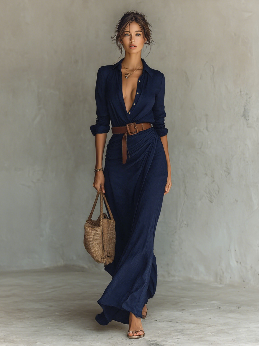 Belted Maxi Dress
