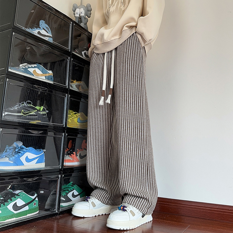XAVIERA – MODERN STRIPED FLEECE PANTS