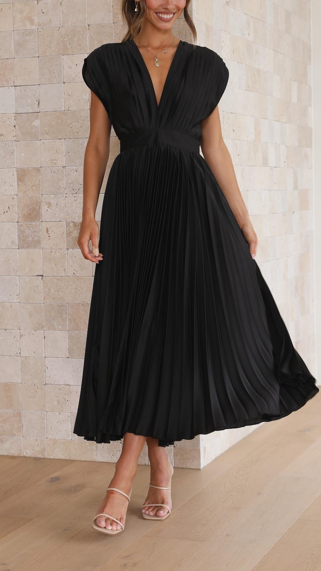 The Spark | Elegant Pleated Dress