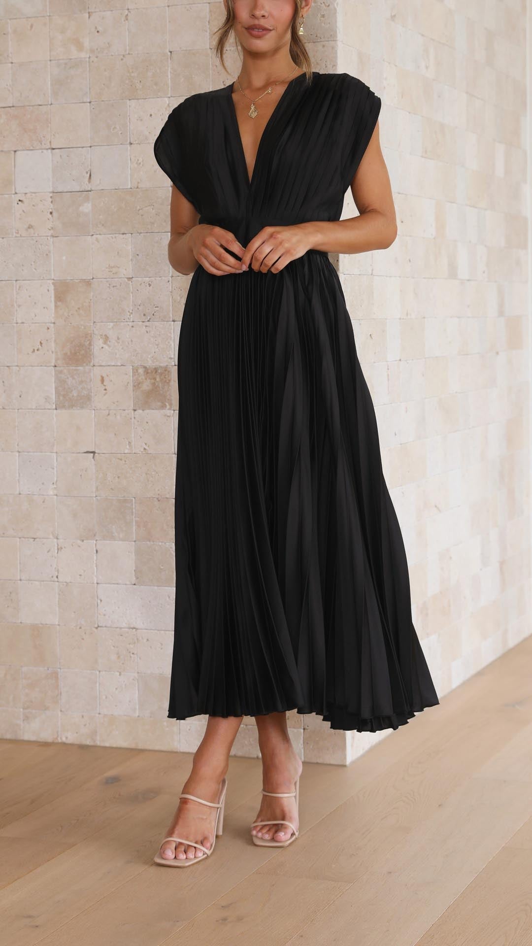 The Spark | Elegant Pleated Dress