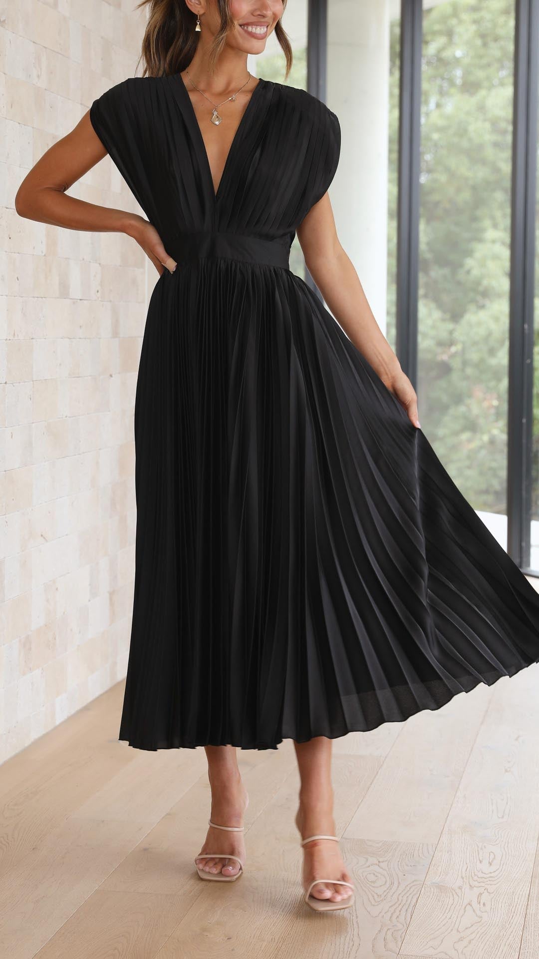 The Spark | Elegant Pleated Dress