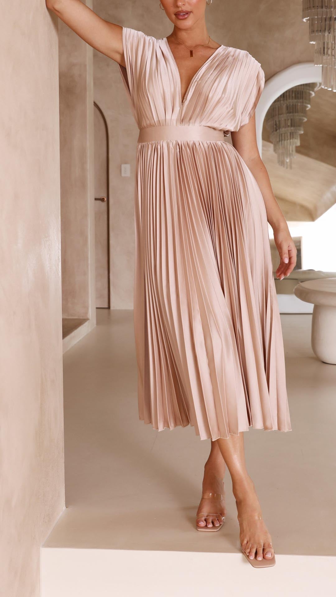 The Spark | Elegant Pleated Dress