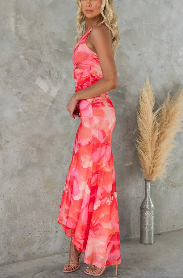 Xanthe - Pleated Summer Maxi Dress