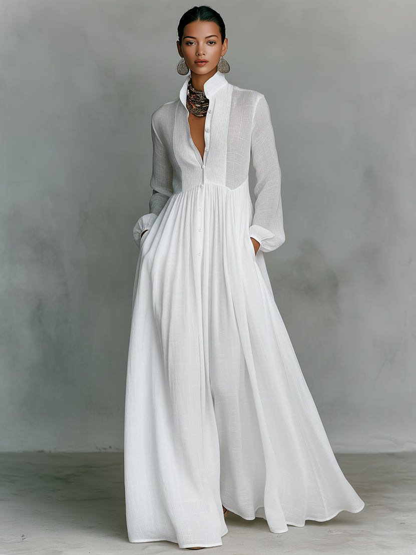 Long-sleeved Maxi Dress