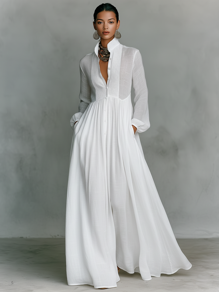 Long-sleeved Maxi Dress
