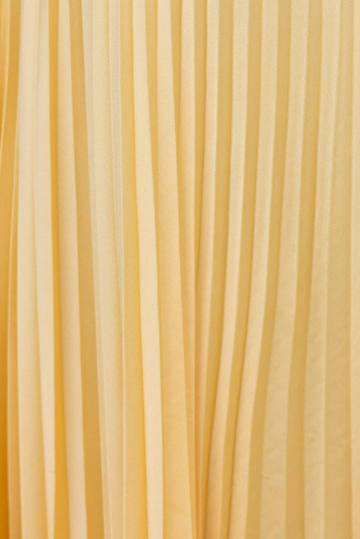 Aby - Yellow Pleated Maxi Dress
