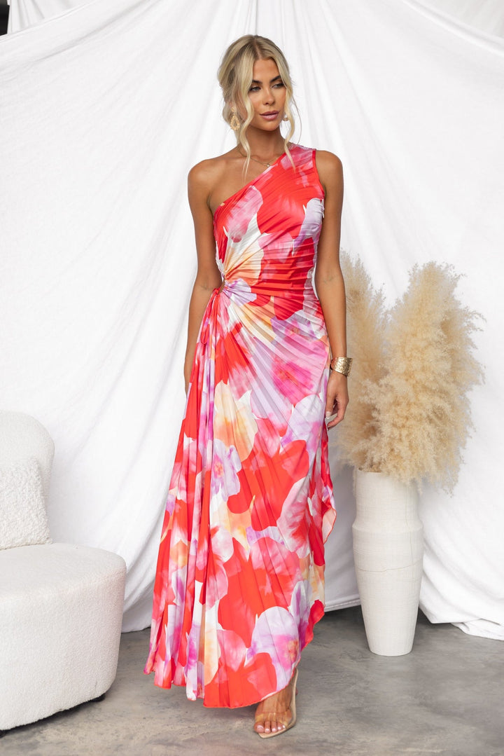 Kacie - Pleated Summer Maxi Dress