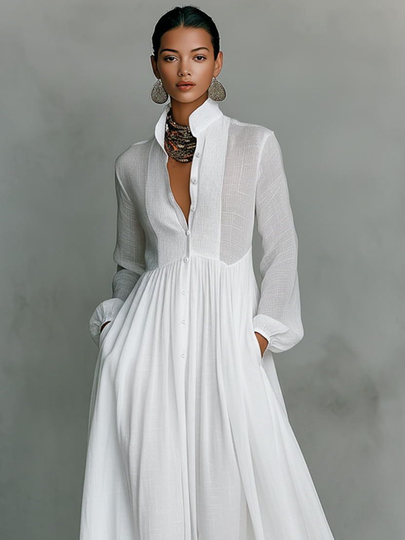 Long-sleeved Maxi Dress
