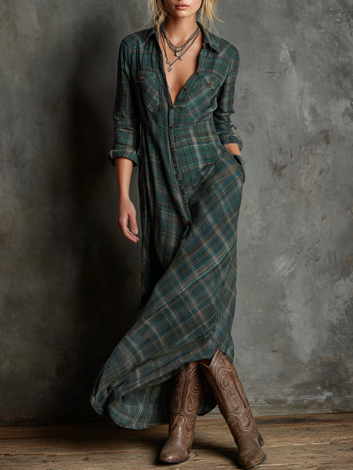 Plaid Maxi Dress