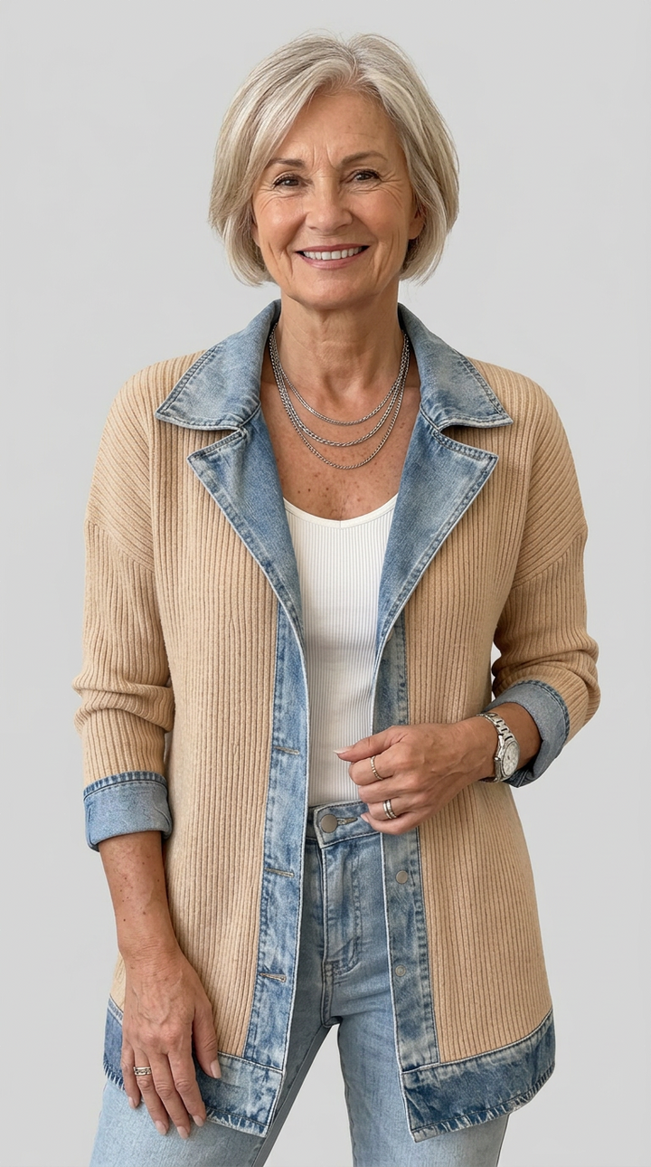 Margaret | Mixed Denim Jacket