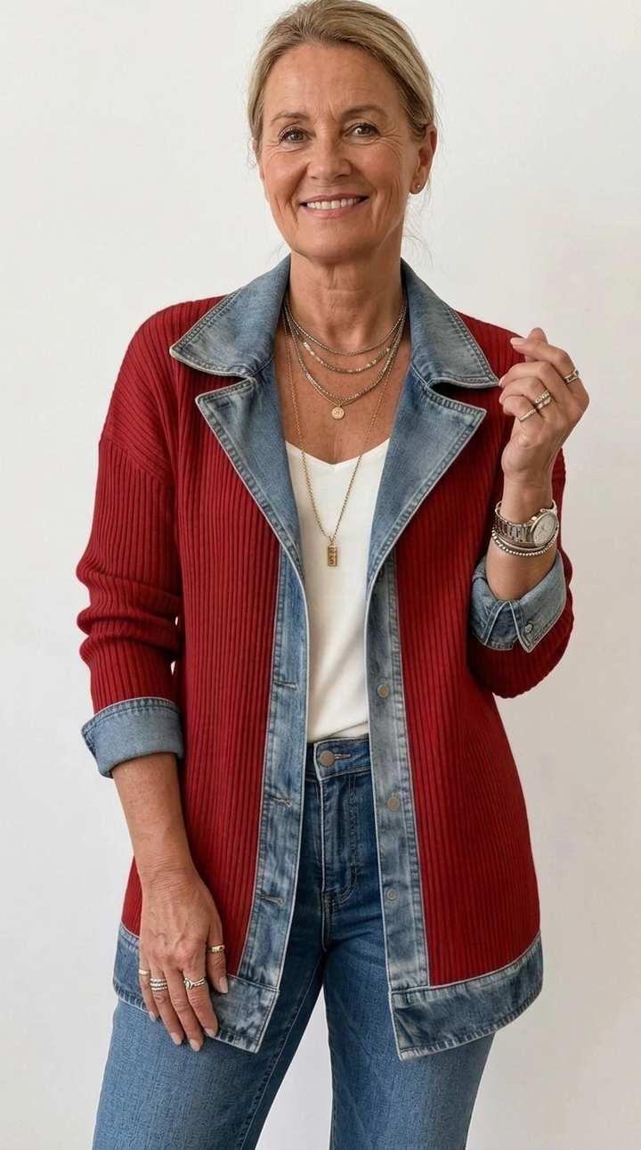 Margaret | Mixed Denim Jacket