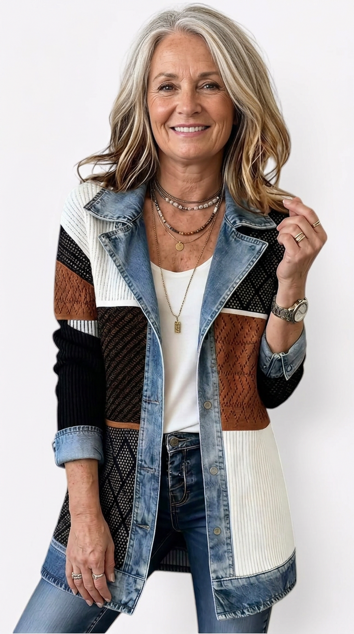 Margaret | Mixed Denim Jacket