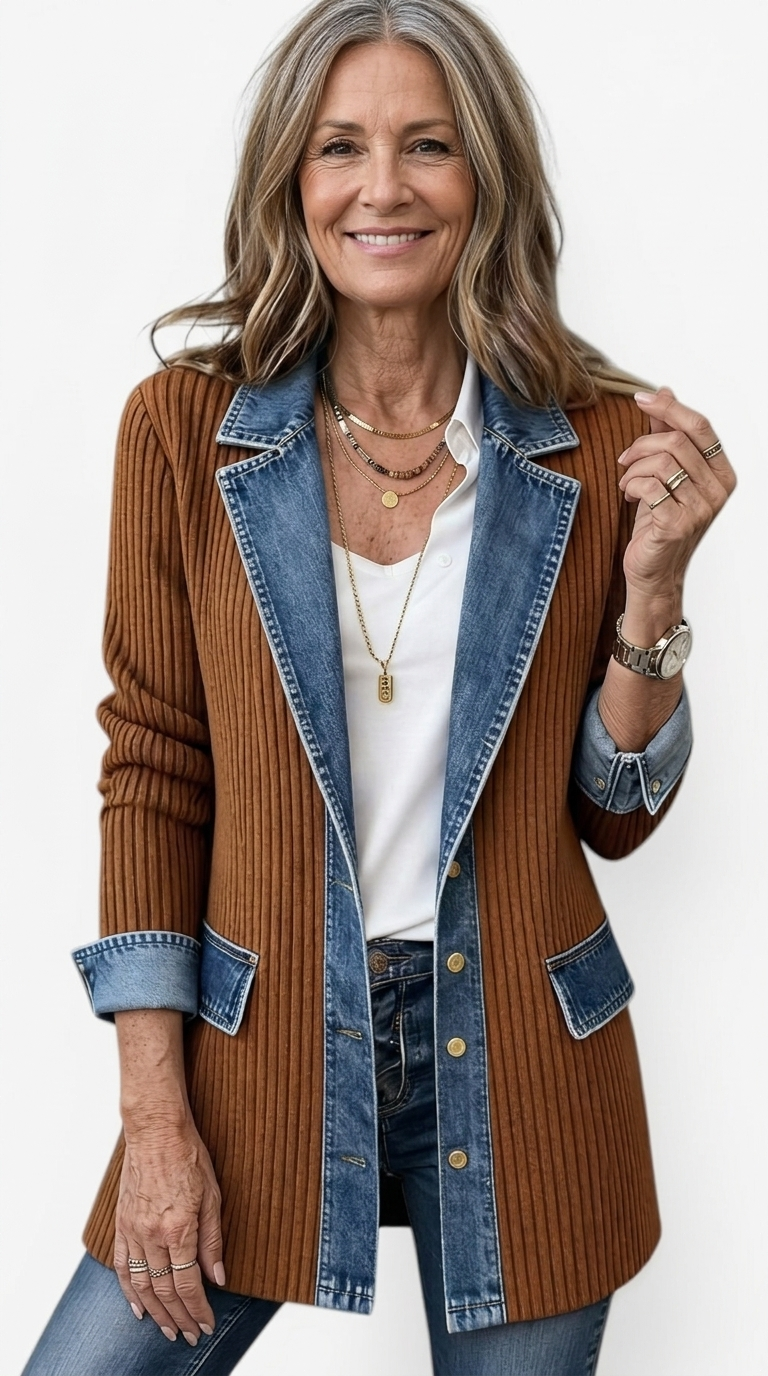 Margaret | Mixed Denim Jacket