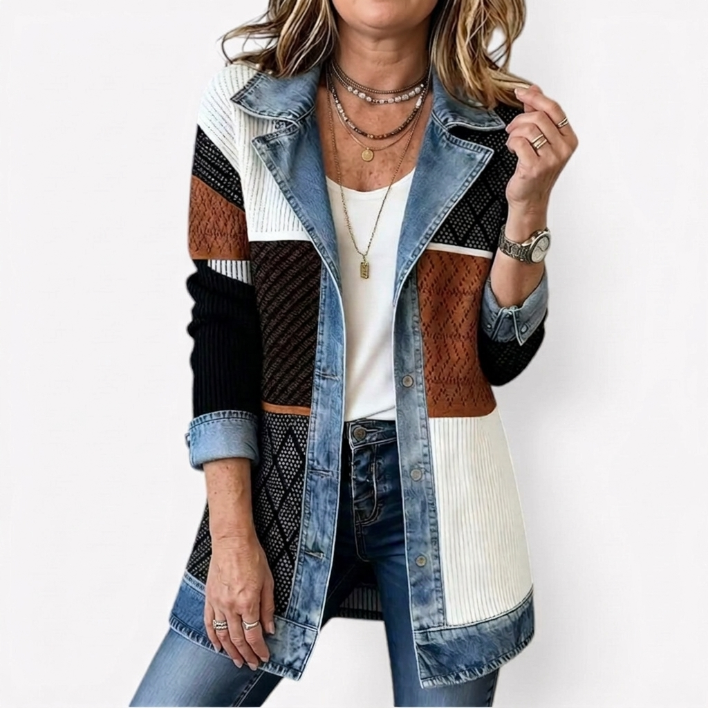 Margaret | Mixed Denim Jacket