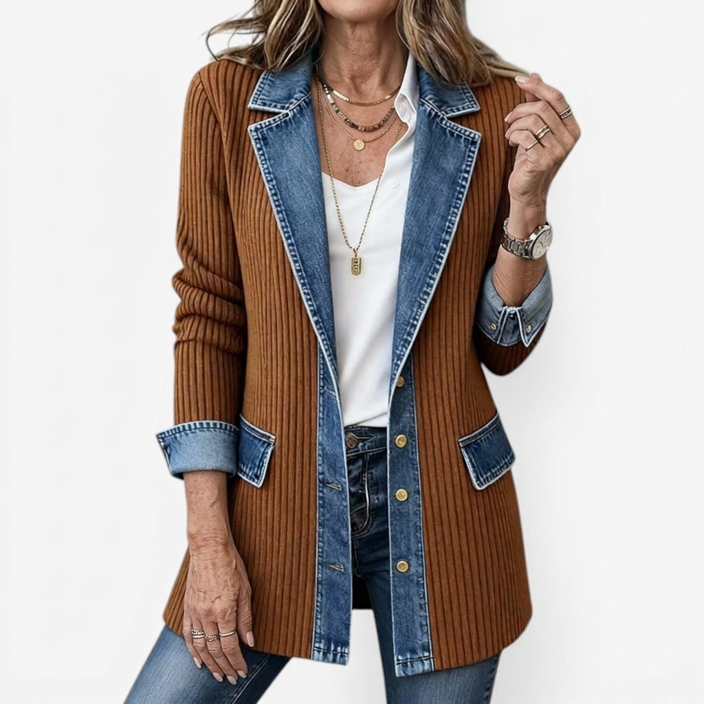 Margaret | Mixed Denim Jacket