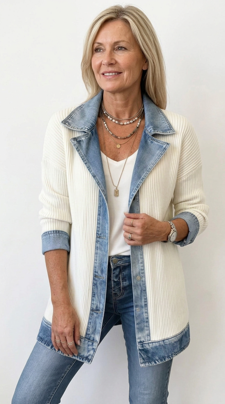 Margaret | Mixed Denim Jacket