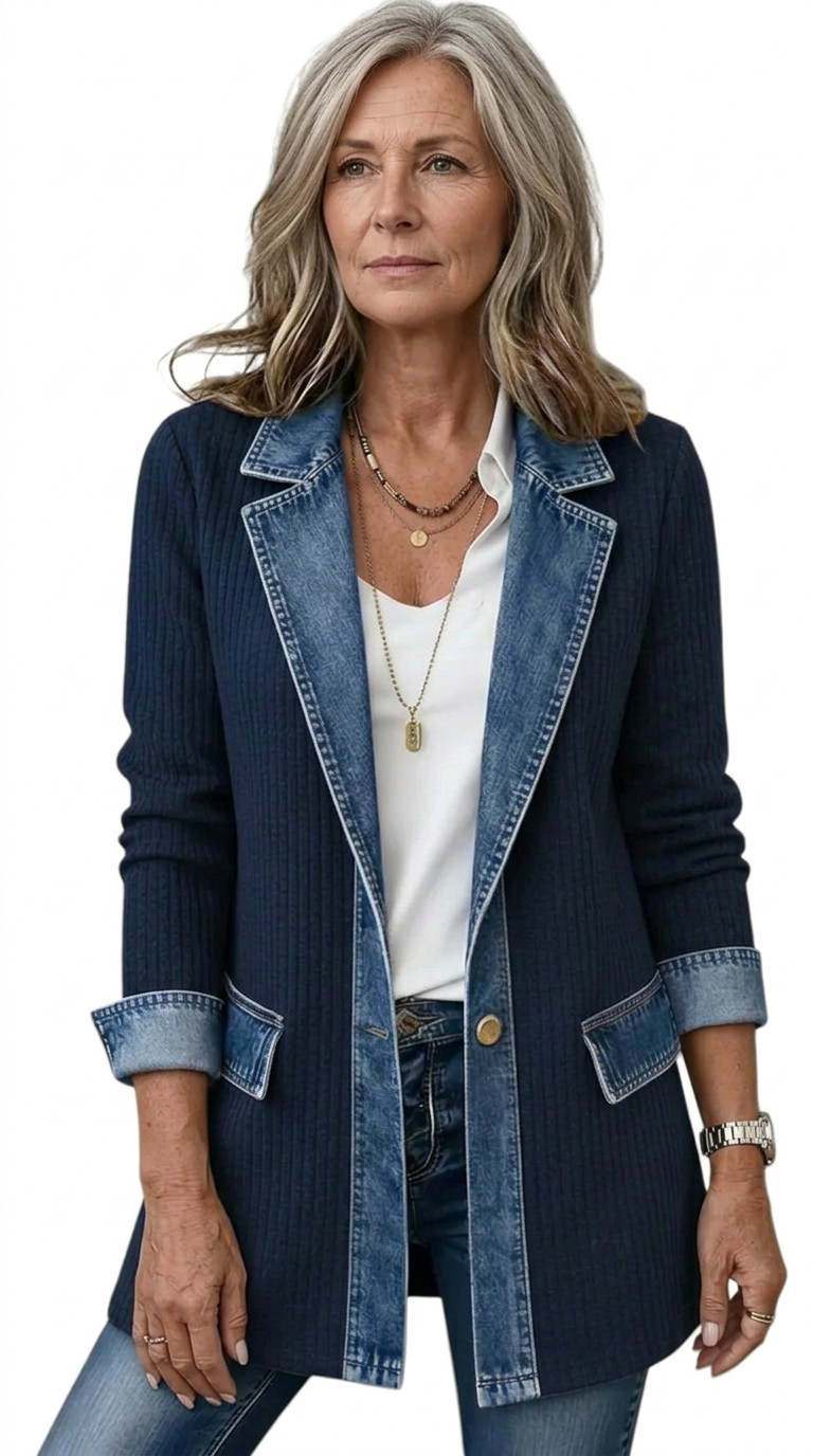 Margaret | Mixed Denim Jacket