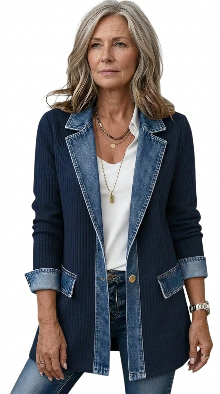 Margaret | Mixed Denim Jacket